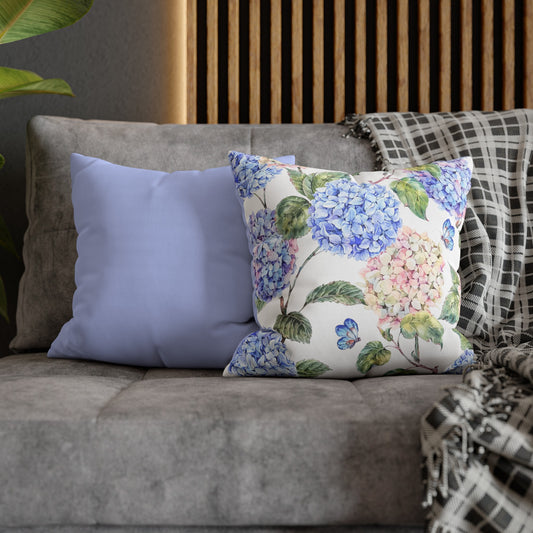Pink & Blue Hydrangea #1 Cushion Cover