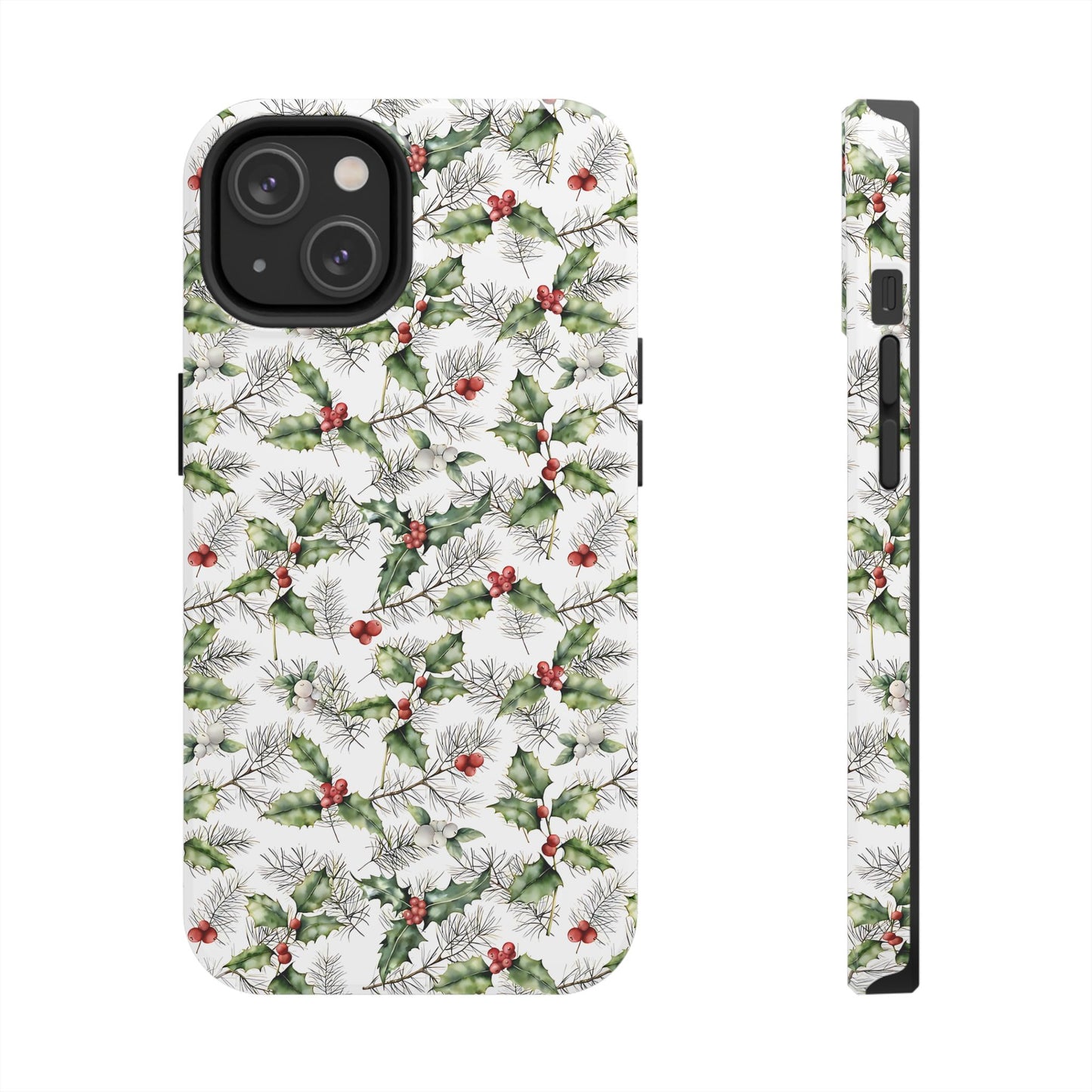 Christmas Mistletoe and Holly Phone Case