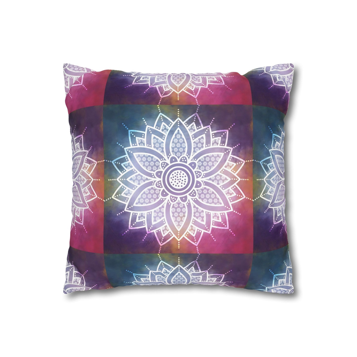 Rainbow Mandala Cushion Cover