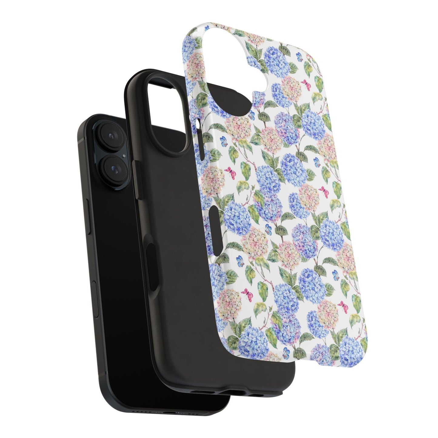 Pink & Blue Hydrangea Phone Case