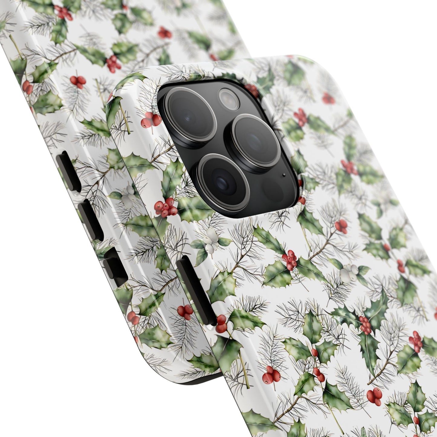 Christmas Mistletoe and Holly Phone Case