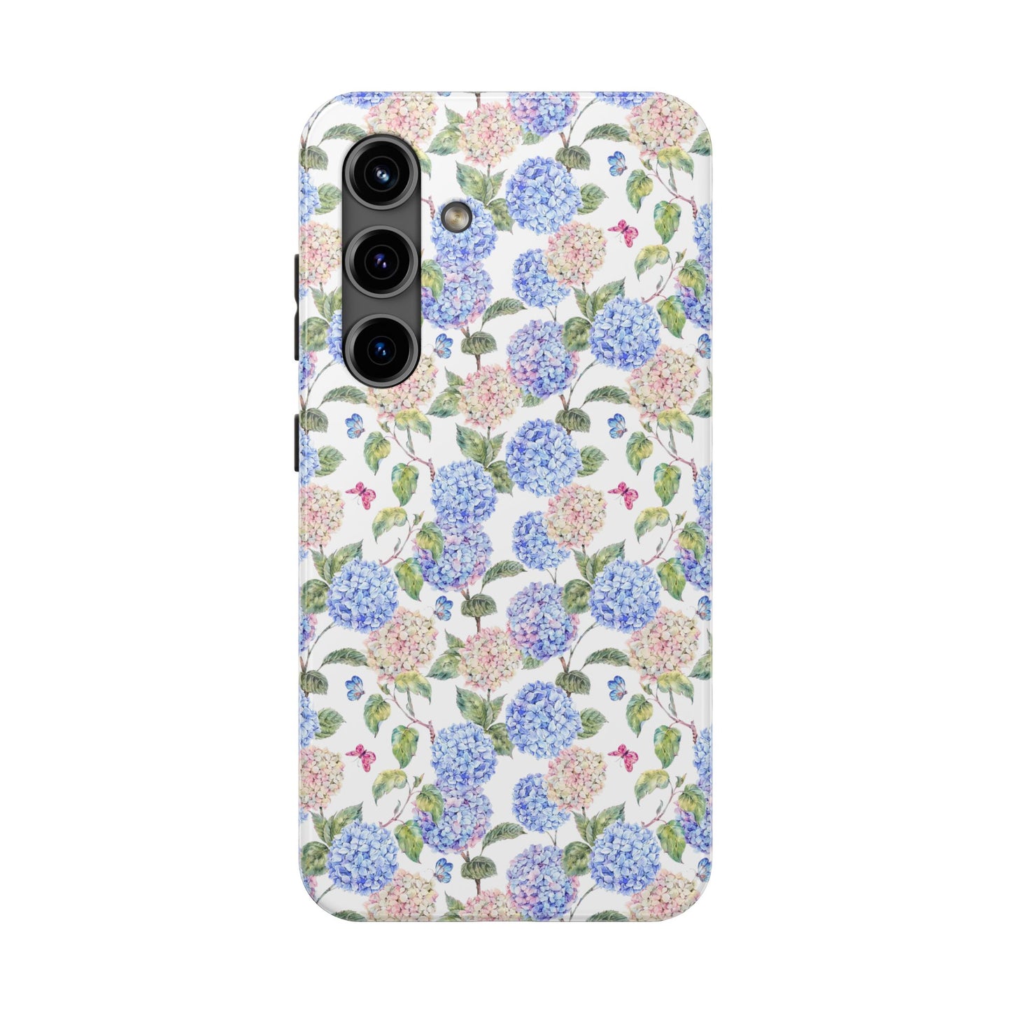 Pink & Blue Hydrangea Phone Case