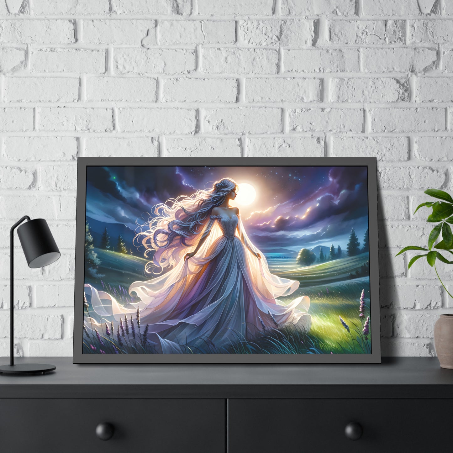 Once Upon A Fantasy - Silver Moonlight Framed Posters