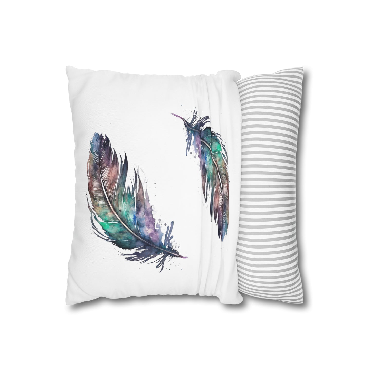 Feather On The Wind #14 Canvas Cushion Cover