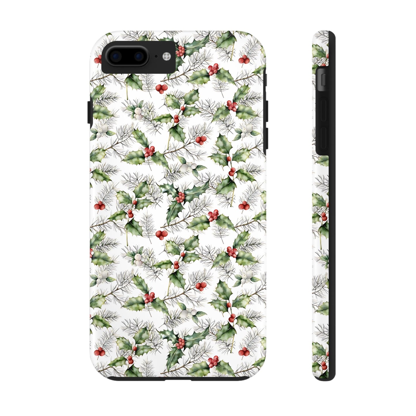 Christmas Mistletoe and Holly Phone Case