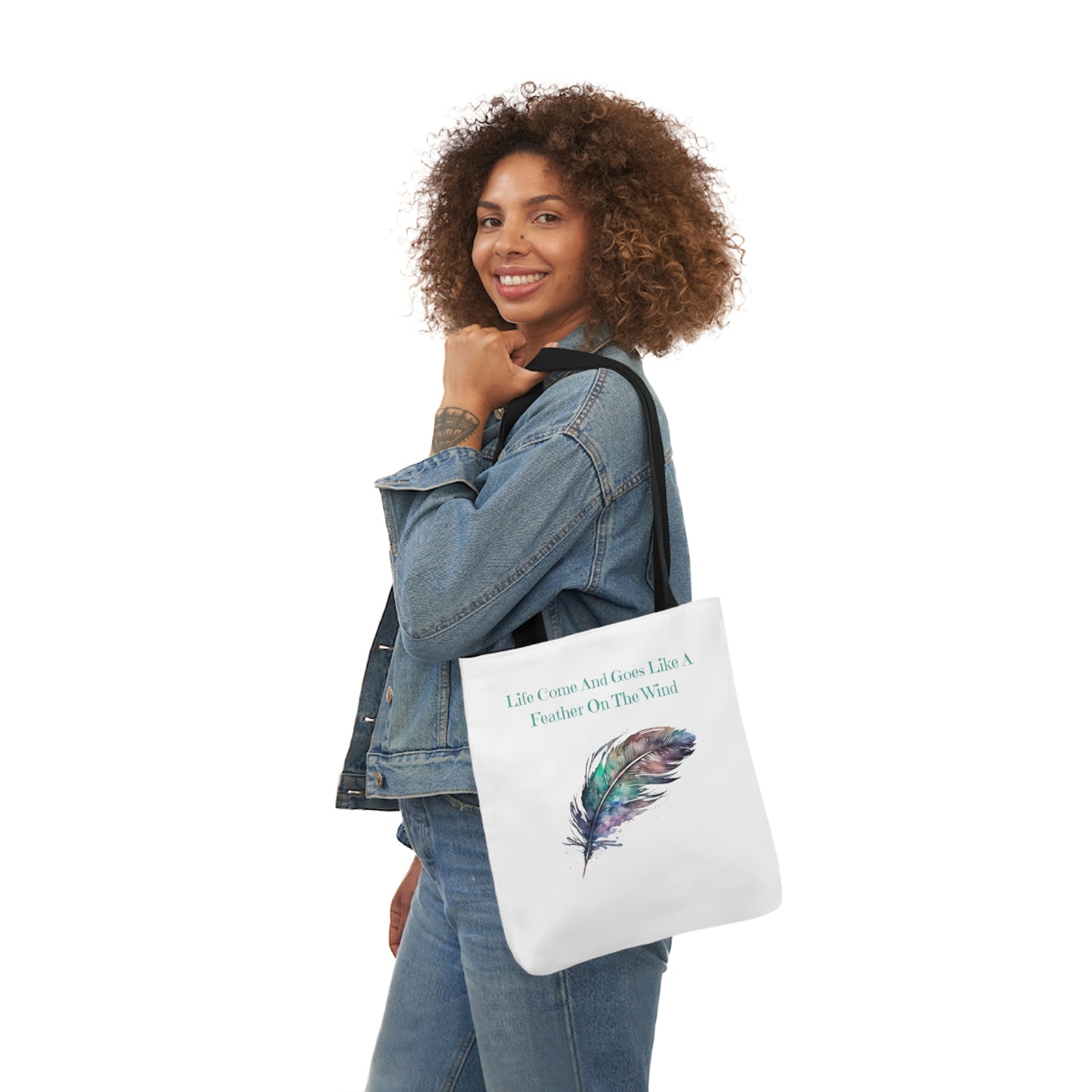 Feather On The Wind Canvas Tote Bag