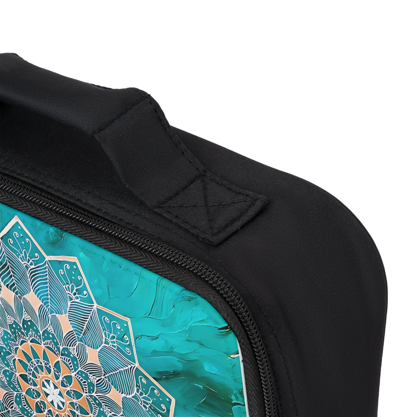 Teal Mandala Lunch Bag