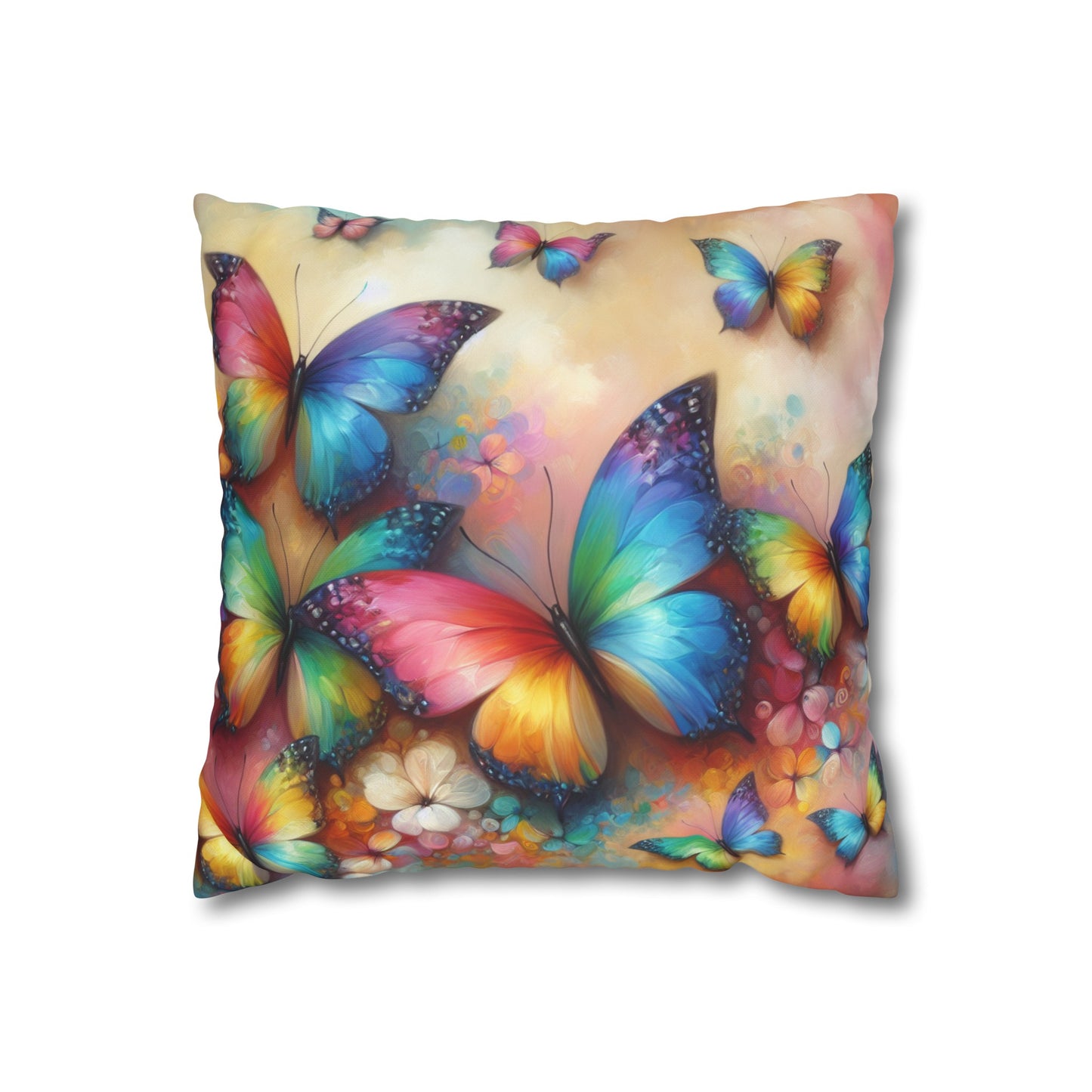 Art Deco Rainbow Butterfly Cushion Cover