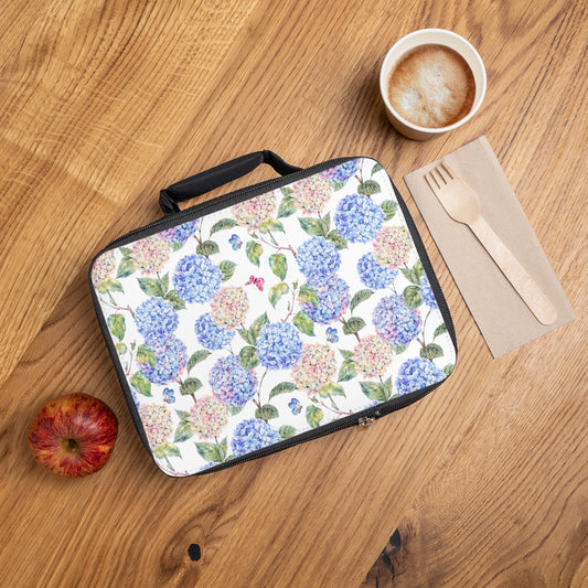 Pink & Blue Hydrangea Lunch Bag